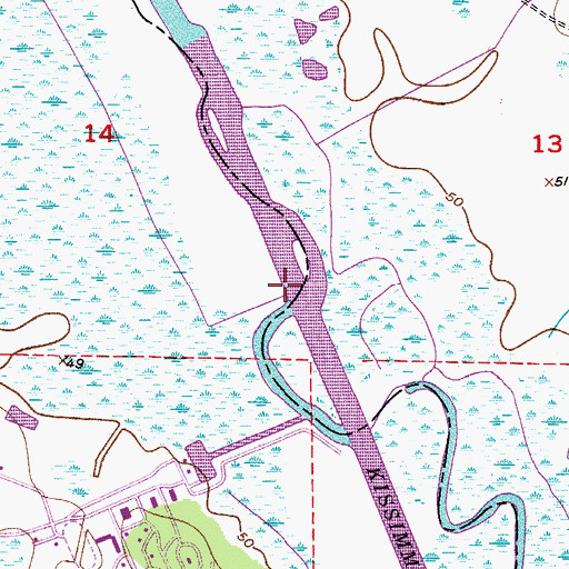 Topographic Map of Buttermilk Slough, FL