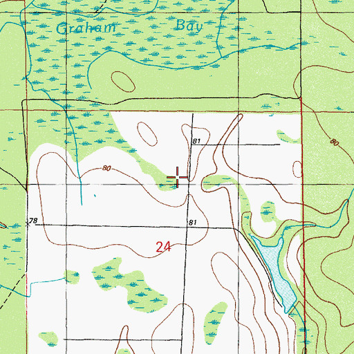 Topographic Map of Graham Bay, FL