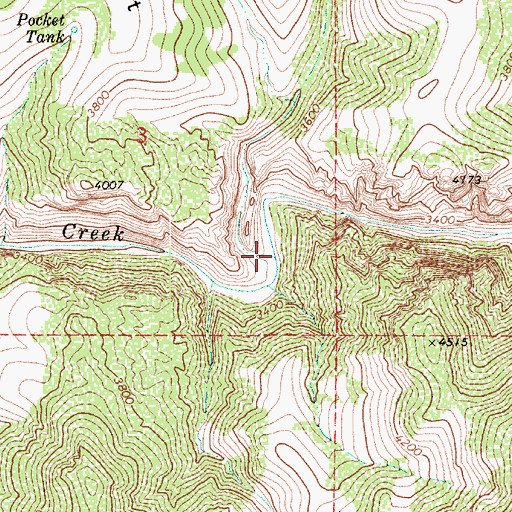 Topographic Map of Green Valley Creek, AZ