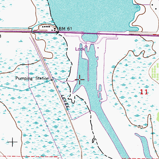 Topographic Map of Packingham Slough, FL