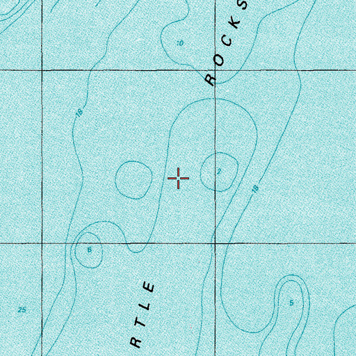 Topographic Map of Turtle Rocks, FL