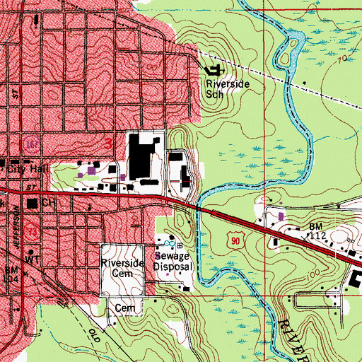 Topographic Map of River Gate Plaza, FL