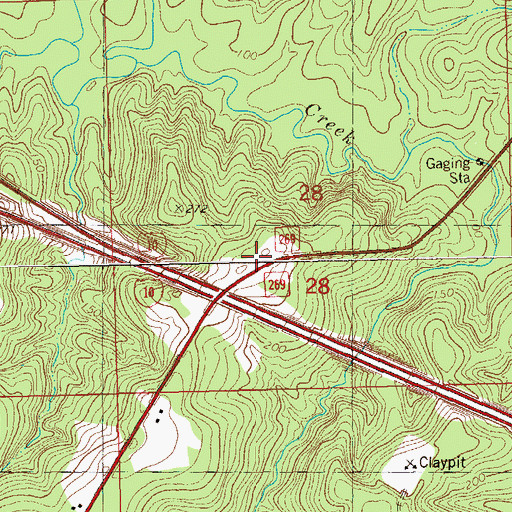 Topographic Map of Oaklake Village Shopping Center, FL
