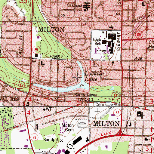 Topographic Map of Gateway Shopping Center, FL