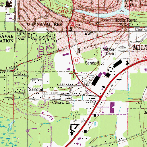 Topographic Map of Parkmore Mall, FL