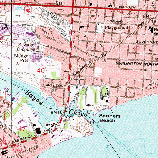 Topographic Map of Town 'N Country Plaza, FL
