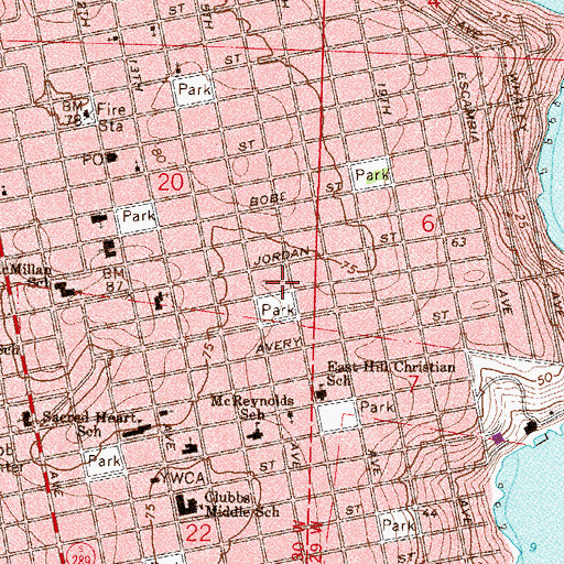 Topographic Map of Cordova Mall, FL