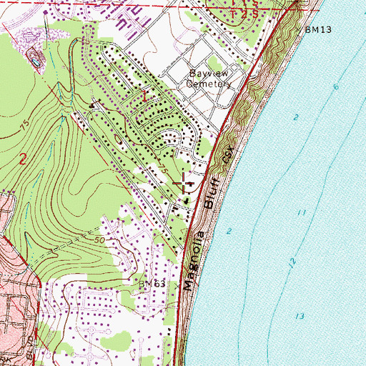 Topographic Map of Beach Road Shopping Center, FL