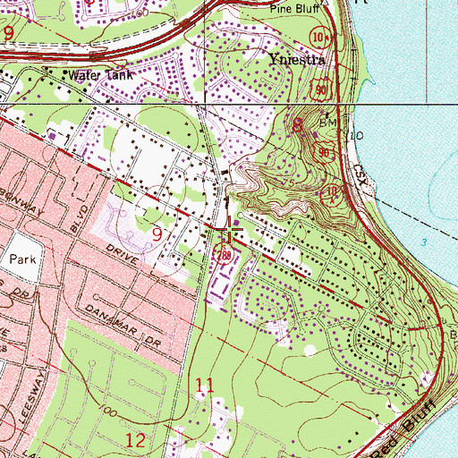 Topographic Map of Eastgate Shopping Center, FL