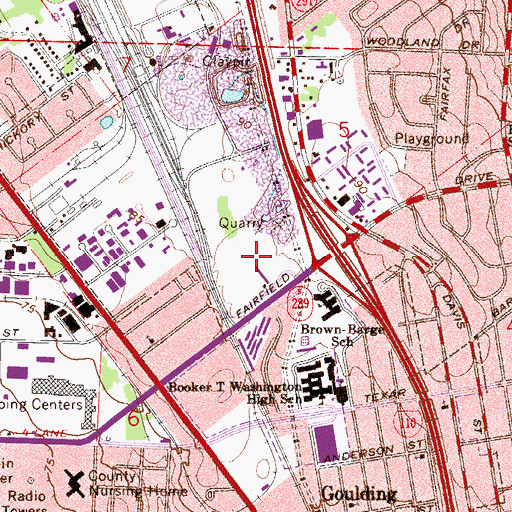 Topographic Map of University Mall, FL