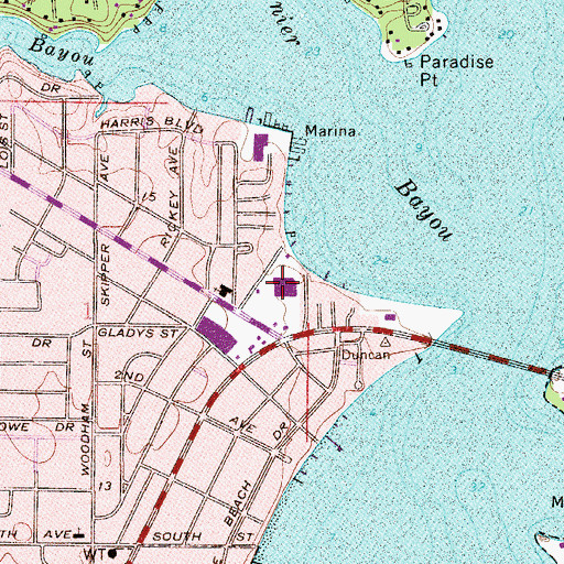 Topographic Map of Fort Walton Square, FL