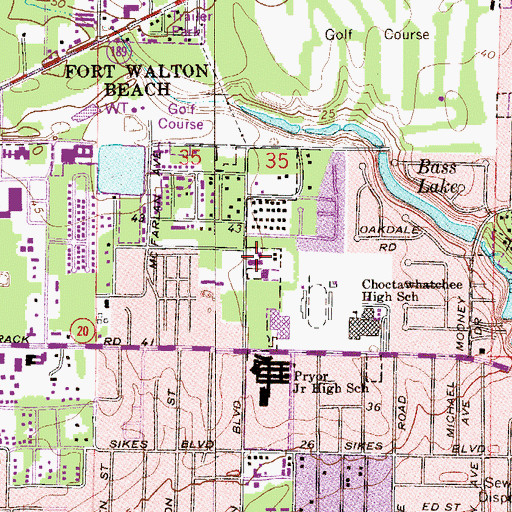 Topographic Map of Parkway Plaza, FL