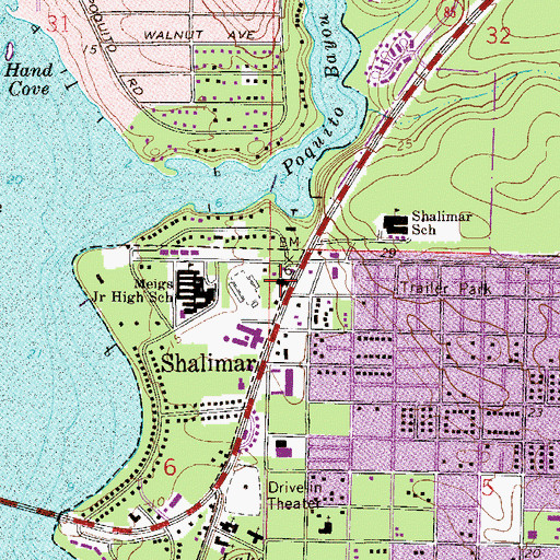 Topographic Map of Northgate Shopping Center, FL