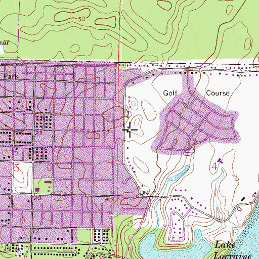 Topographic Map of Eastgate North Shopping Center, FL