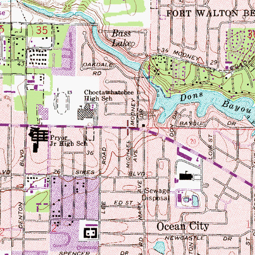 Topographic Map of Mariner Plaza, FL