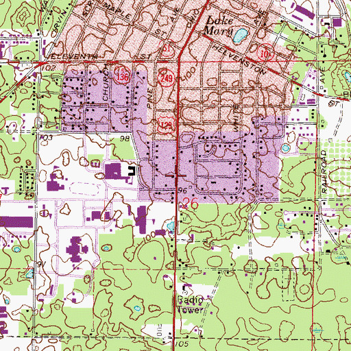 Topographic Map of South Oaks Square, FL