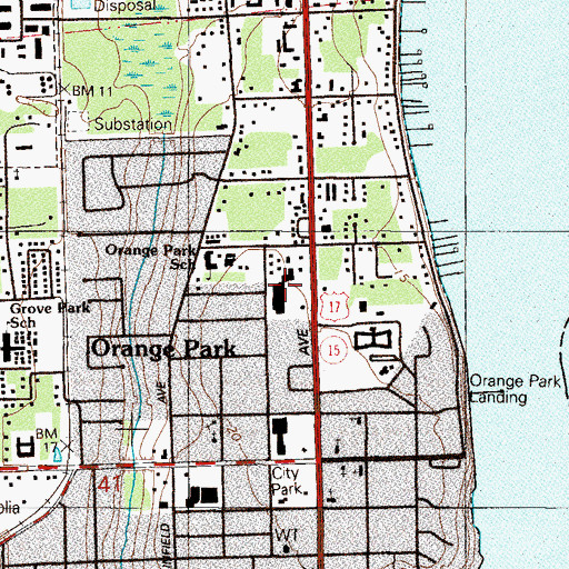 Topographic Map of Park Central Plaza, FL