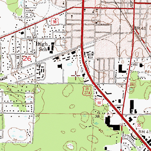 Topographic Map of Taylor Square Shopping Center, FL