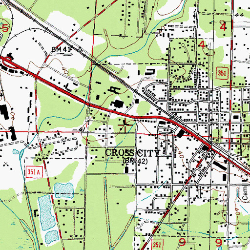 Topographic Map of Dixie Plaza, FL