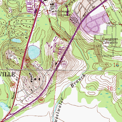 Topographic Map of Ridgeway Village Shopping Center, FL