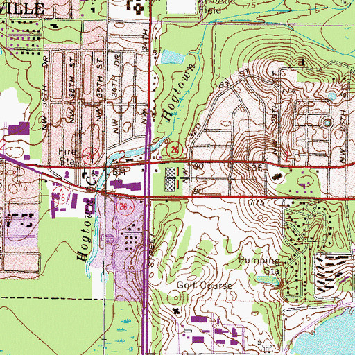 Topographic Map of Westgate Shopping Center, FL