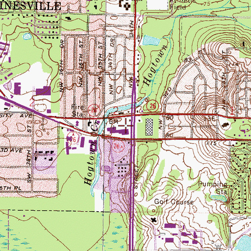 Topographic Map of West-End Shopping Center, FL