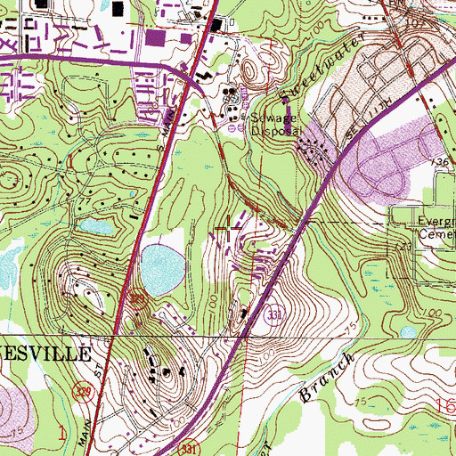 Topographic Map of Village Shopping Center, FL