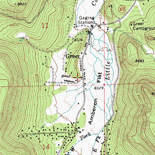 Topographic Map of Greer, AZ