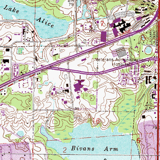 Topographic Map of Interstate Mall, FL