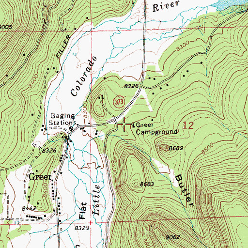 Topographic Map of Greer Campground, AZ