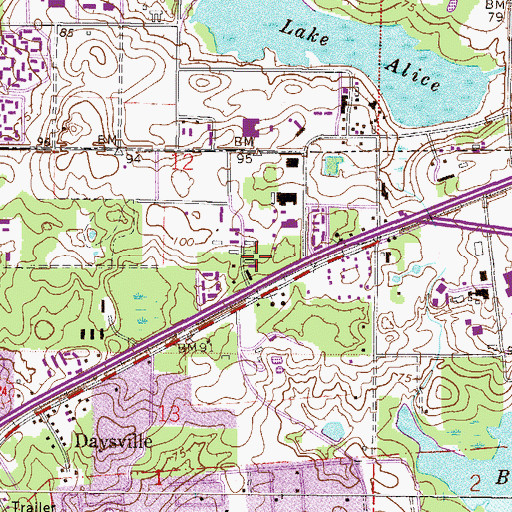 Topographic Map of Butler Plaza II, FL