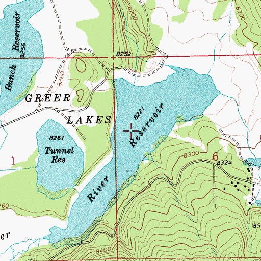 Topographic Map of Greer Lakes, AZ