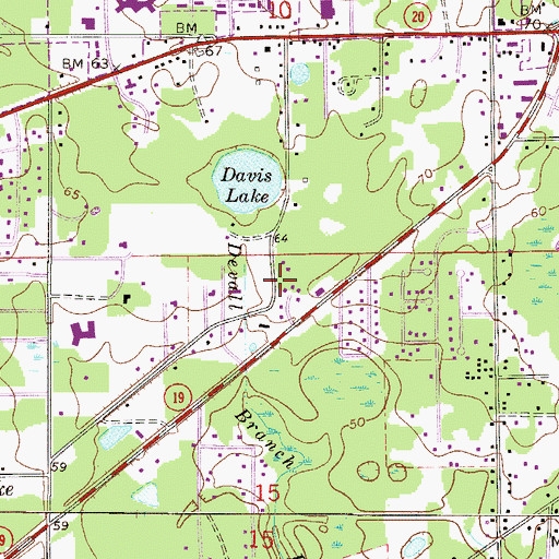 Topographic Map of Towne and Country Shopping Center, FL