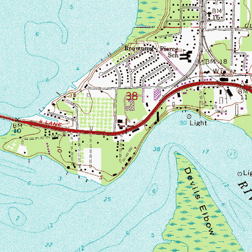 Topographic Map of East Gate Square, FL