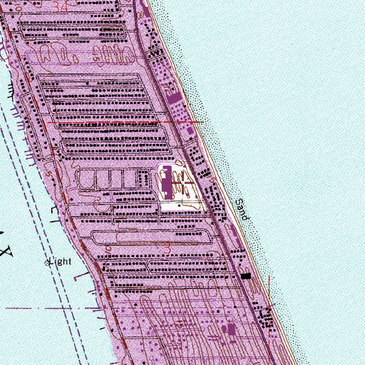 Topographic Map of Ormond Beach Mall, FL