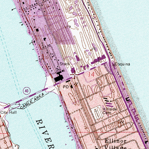 Topographic Map of Rivergate Village Shopping Center, FL
