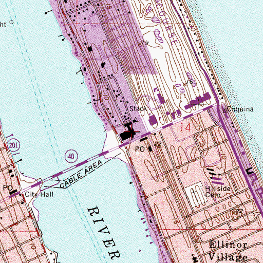 Topographic Map of Grenada Plaza, FL