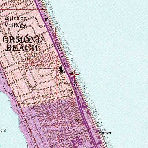 Topographic Map of Fountain Square, FL