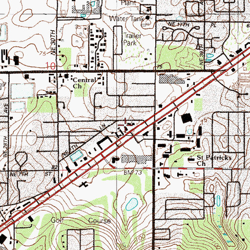 Topographic Map of Magnolia Park Shopping Center, FL