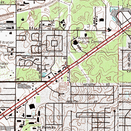 Topographic Map of Forty East Shopping Center, FL
