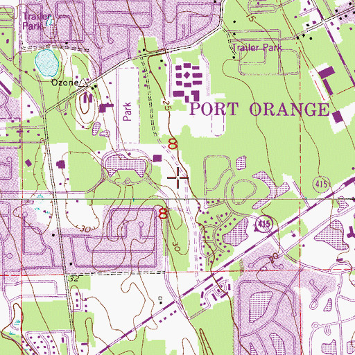 Topographic Map of Riverwood Shopping Plaza, FL