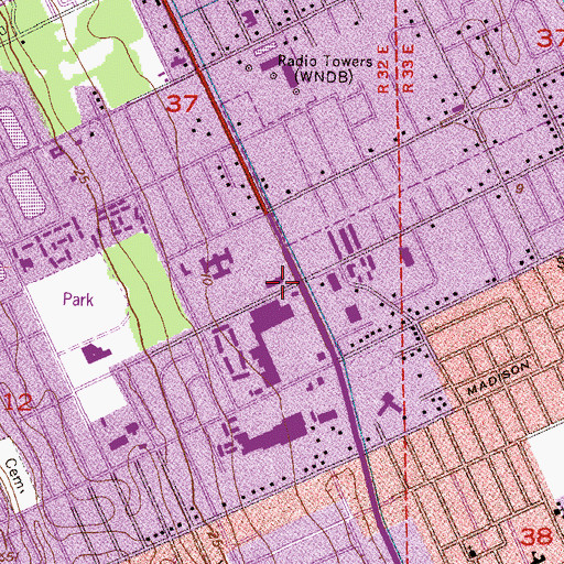Topographic Map of Holly Hill Plaza, FL
