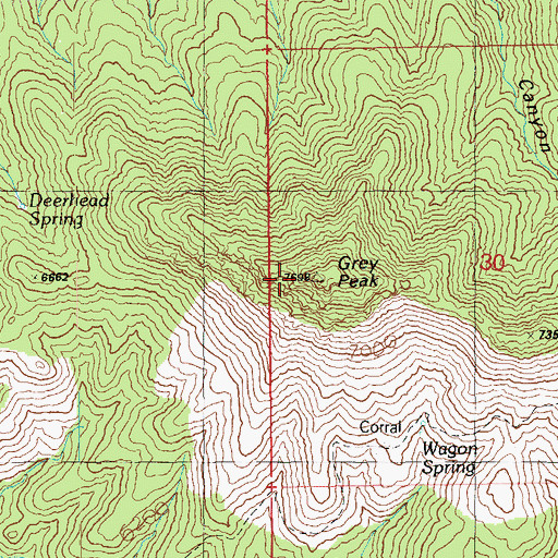 Topographic Map of Grey Peak, AZ