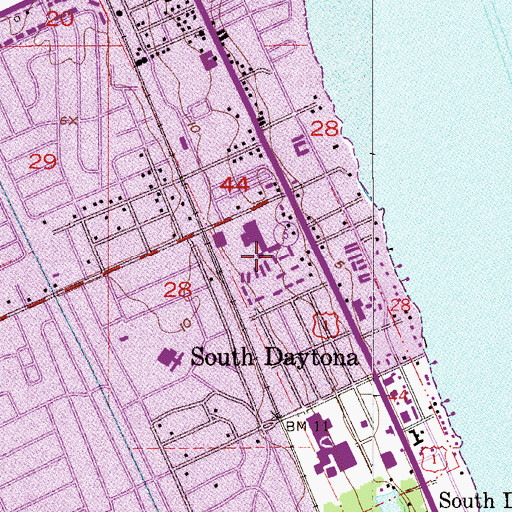 Topographic Map of Big Tree Plaza, FL