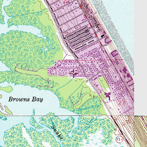 Topographic Map of Smyrna Shopping Center, FL