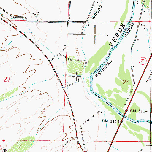 Topographic Map of Grief Hill Wash, AZ