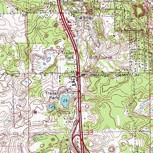 Topographic Map of College Plaza, FL