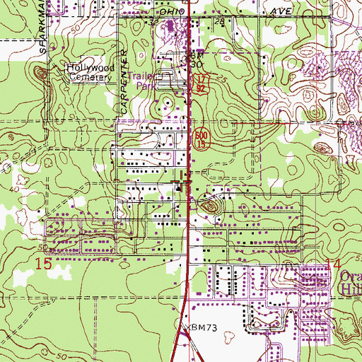 Topographic Map of Providence Plaza, FL