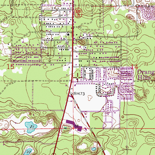 Topographic Map of Orange City Plaza, FL