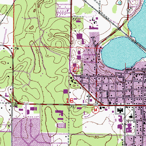 Topographic Map of Highland Square, FL